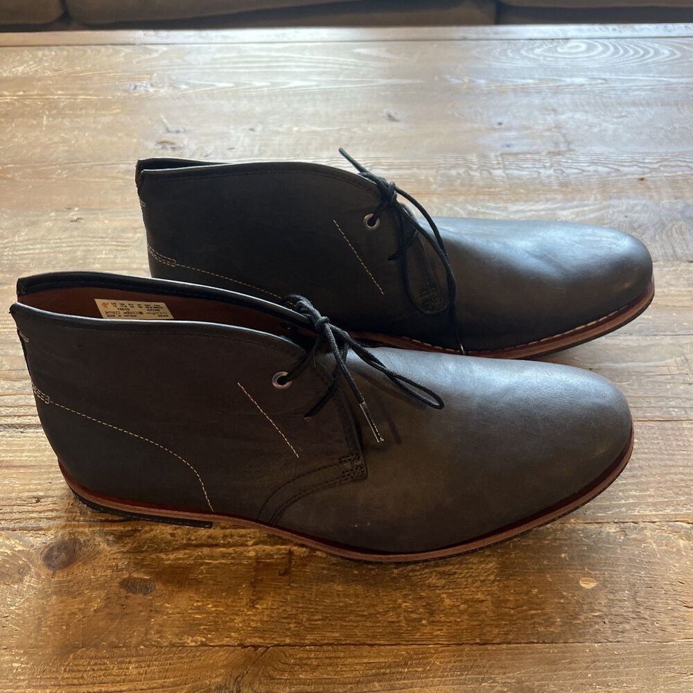Timberland Boot Co Mens Wodehouse Chukka Boots Size 12 Black Leather 75510